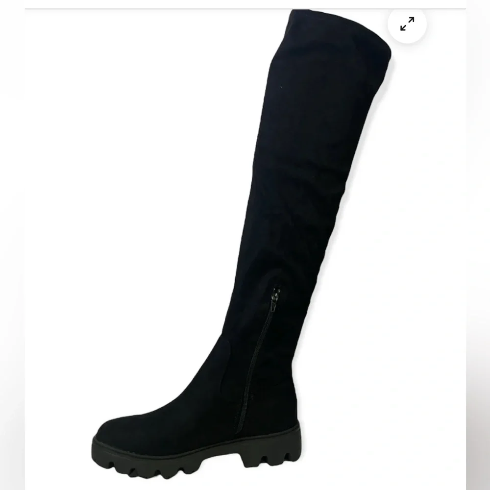 BAMBOO Black Force-12 over the knee boots Black Size 8